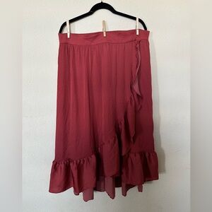 ELLE Pull on ruffle wrap skirt - XL